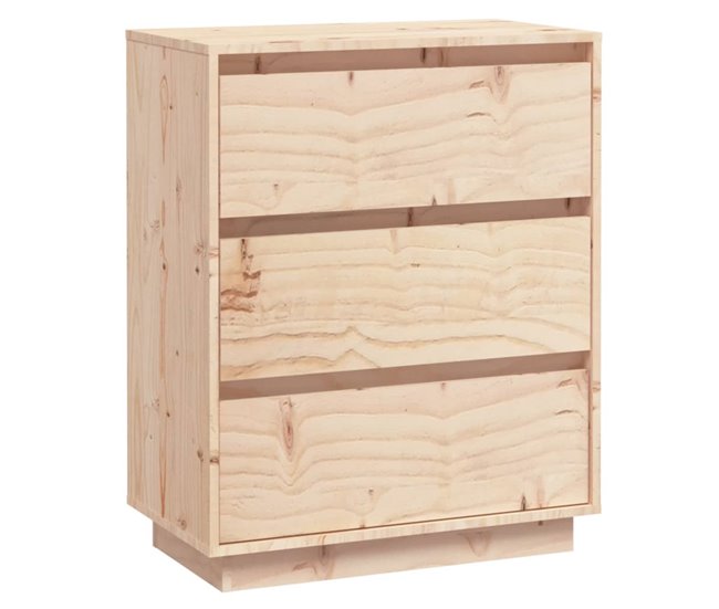 Aparador de madera maciza de pino 60 Blanco