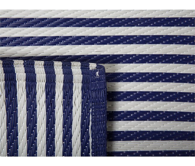 Beliani Alfombra de exterior HALDIA 90x180 Azul Marino