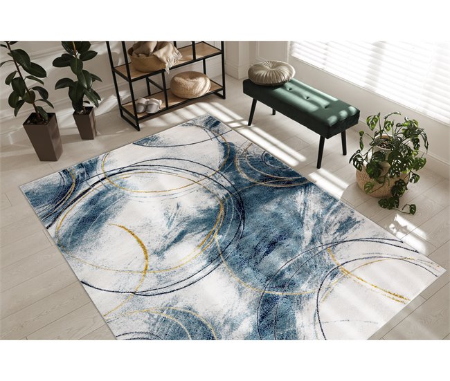 Alfombra EMERALD exclusivo A0087 glamour 80x150 Azul