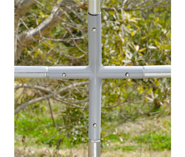 Gallinero Acero Galvanizado, Tela Oxford Gris