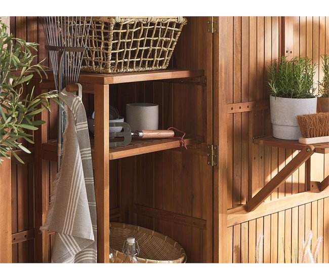 Beliani Cobertizo de jardín SAVOCA Marron
