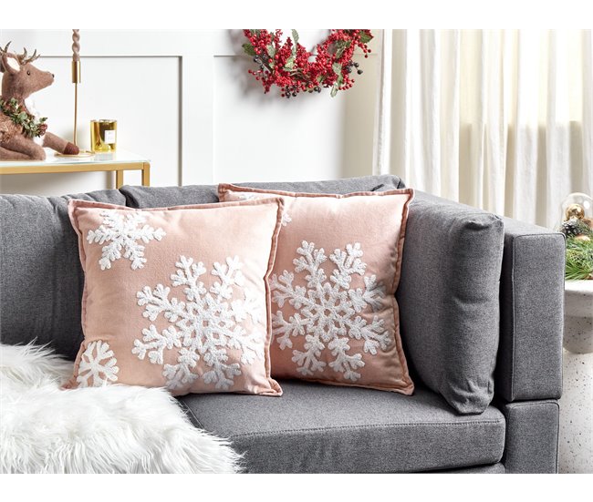 Beliani Cojín decorativo MURRAYA 45x45 Rosa