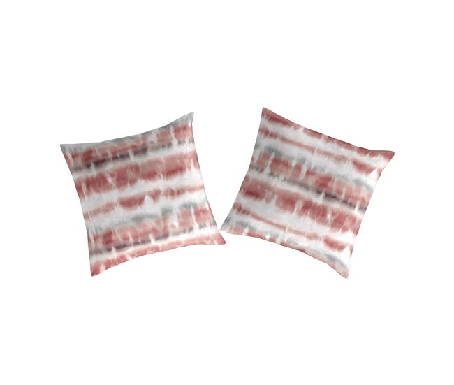 2 Fundas de almohada 100% algodón percal SATET Multicolor