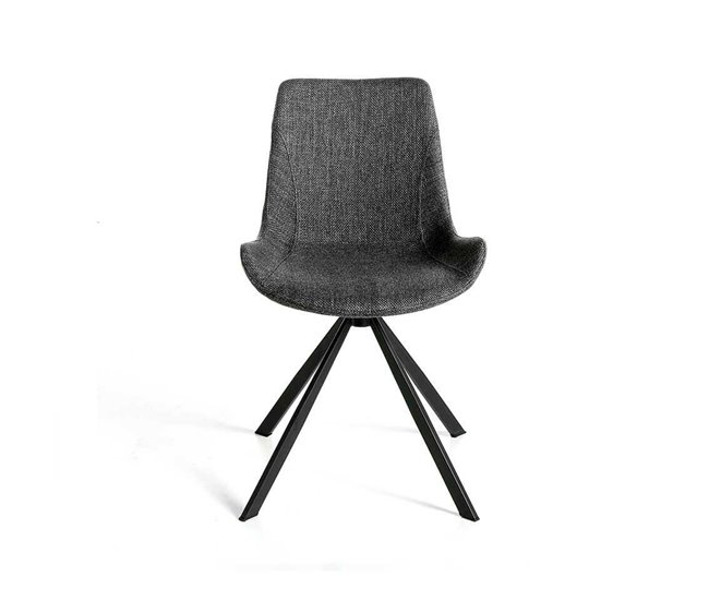 ANGEL CERDA Silla giratoria tela gris oscuro Gris