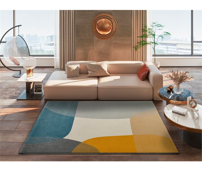 Alfombra geométrica MONIC - ATTICGO 160x230 Multicolor