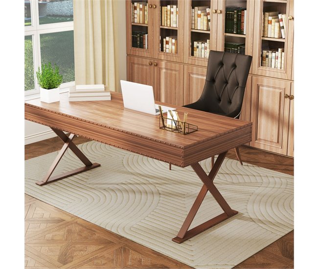 Alfombra para Salón Poliéster HOMCOM, hogar - decoración Crudo