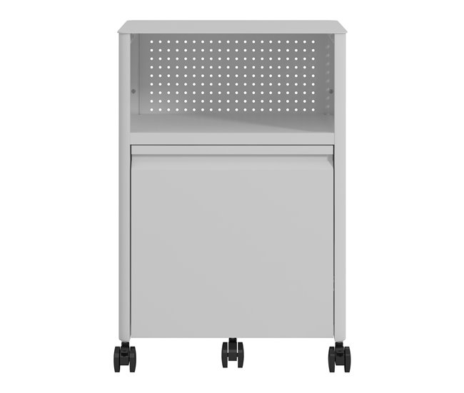 Archivador con ruedas Velvevn 1 cajón acero [en.casa] Blanco