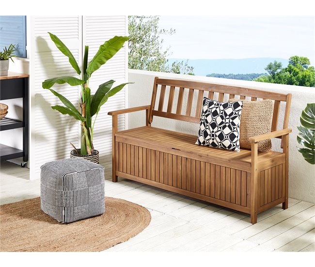 Beliani Banco Madera de acacia SOVANA Marron