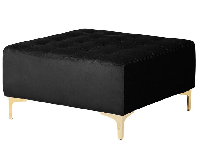 Beliani Sofá cama Terciopelo ABERDEEN Negro