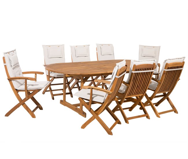 Beliani Conjunto de comedor MAUI Azul