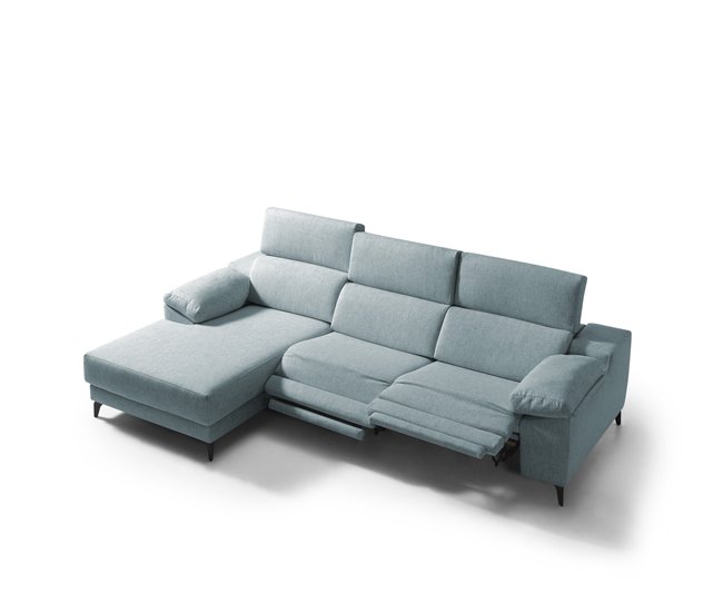 Chaise longue 4 plazas relax eléctrico AMIL izquierda azul Azul