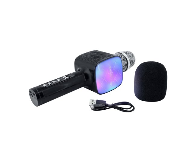 Micrófono karaoke inalámbrico Bluetooth Bigben Negro