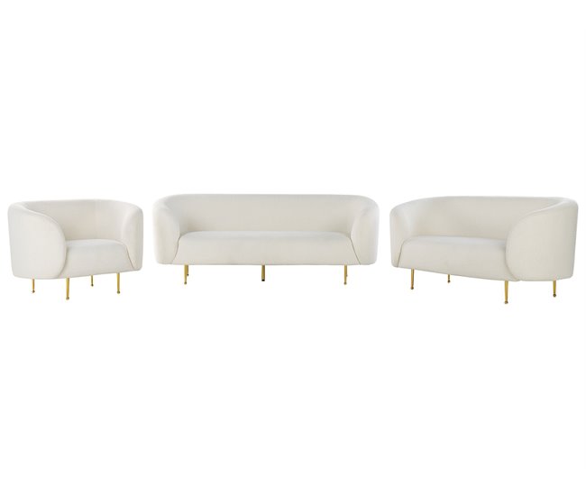 Beliani Conjunto de sofás LOEN Blanco