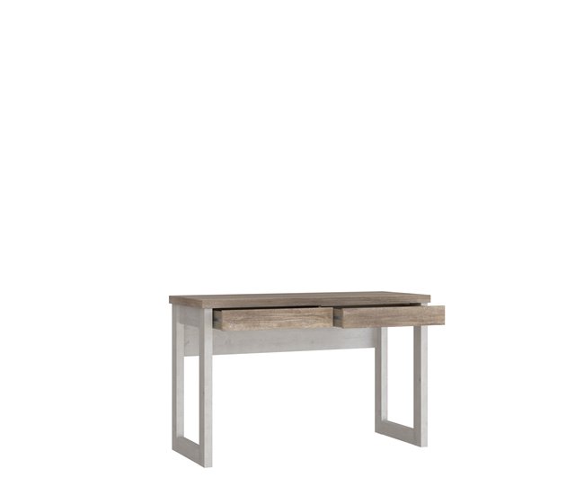 Escritorio VERONA 2 cajones blanco/Roble Blanco/ Madera