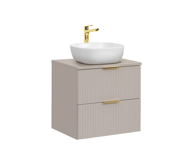 Conjunto mueble lavabo individual y columna Adriel Beige