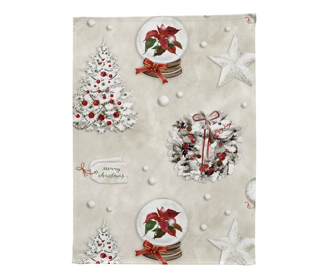 LOTE DE 2 PAÑOS DE COCINA DE NAVIDAD XMAS DAYS Blanco