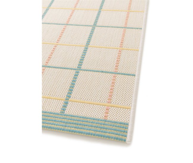 Alfombra geométrica con relieve de interior/exterior MANILA - ATTICGO 120x170 Multicolor