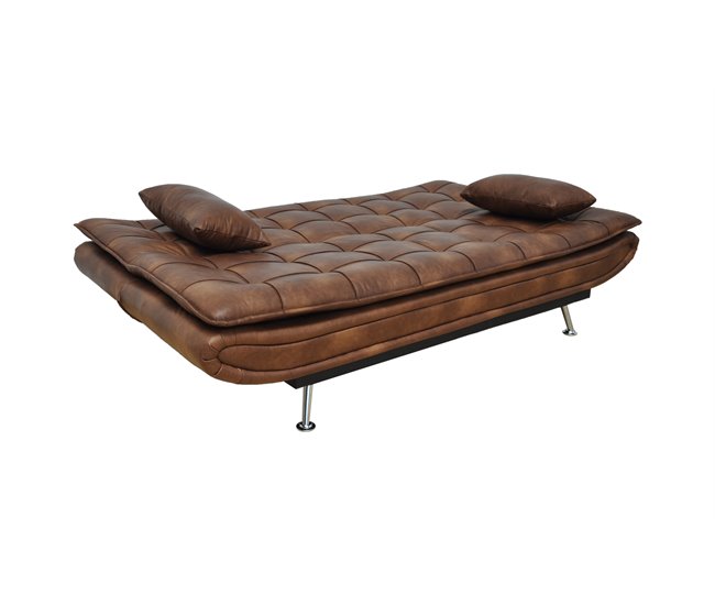 Sofá cama en tela WILLEM Marron