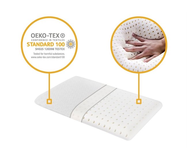 Almohada Infantil Transpirable en Tejido de Bambú (2 x F) Blanco