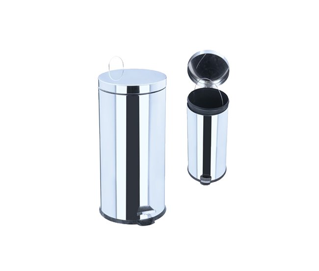 Cubo De Basura Plateado