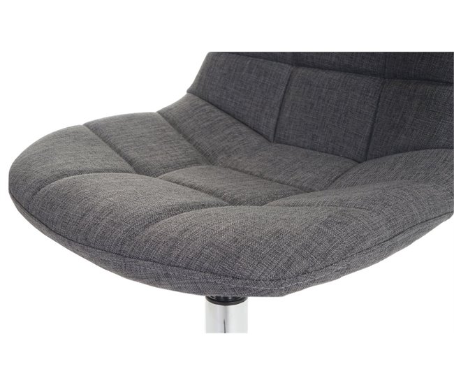 2 Sillas de comedor de tela CDS04427 Gris