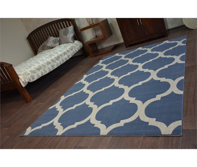 Alfombra SCANDI Trellis 80x150 Azul Marino