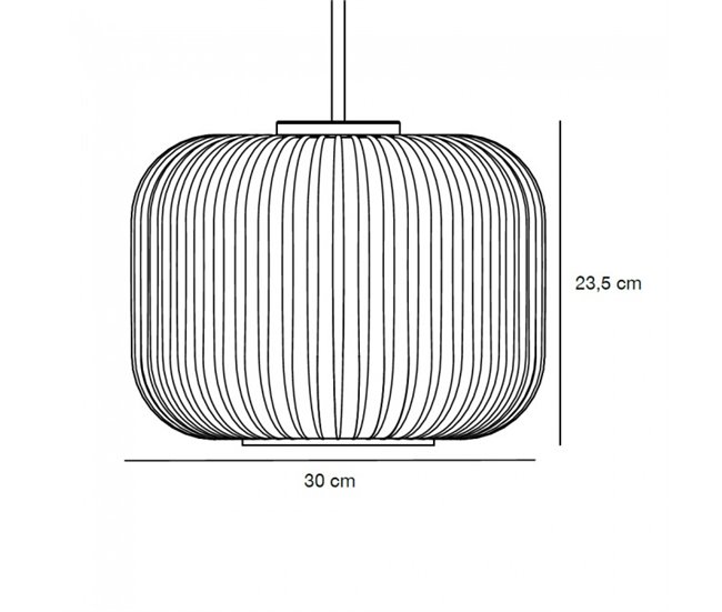 Lámpara de techo Milford 30 Latón Cristal Nórdico Multicolor