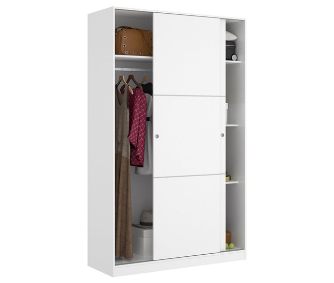 Armario 2 puertas correderas Slider 120 Blanco