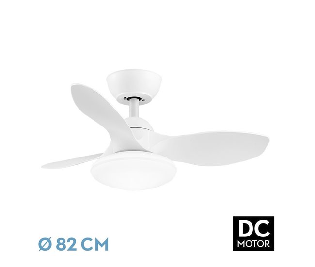 Ventilador De Techo Metal Serie Paramo Blanco