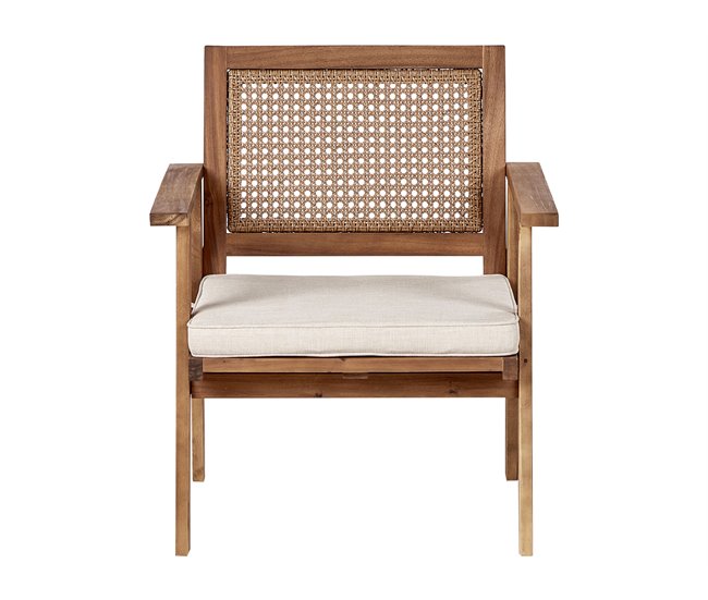 Beliani Conjunto de jardín Madera de acacia ARENELLA Beige