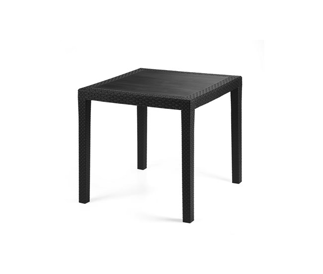 Mesa Exterior - Dakar 79x79 Negro/ Gris