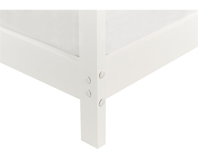 Beliani Cama con somier Madera de pino ORLU 207x94 Blanco