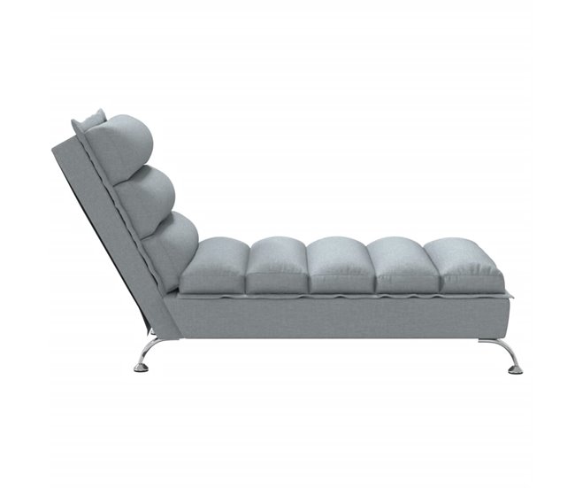 Chaise longue chaise longue para interior con cojines Gris