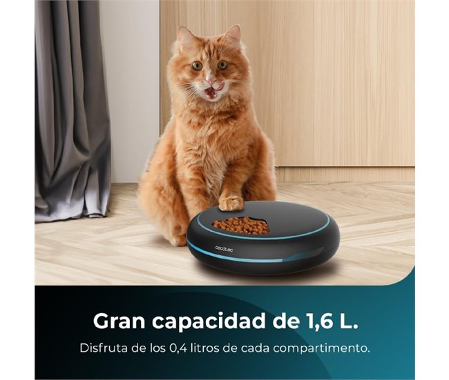 Cecotec Dispensador Comedero dispensador Pumba 1600 Purrfect Meal Negro
