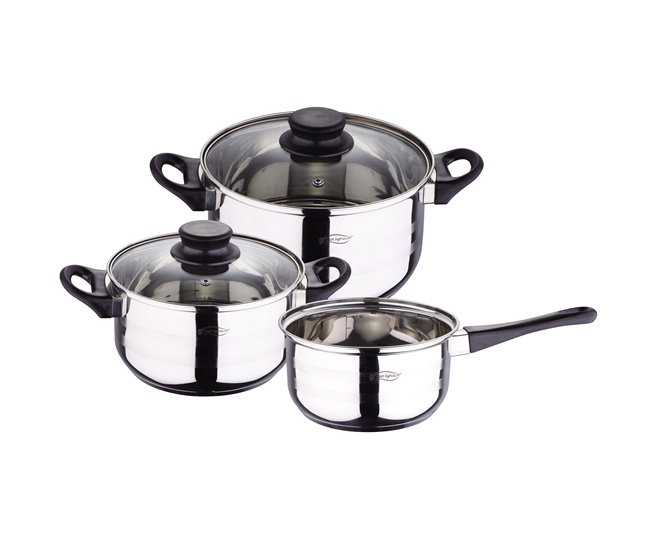 Batería de cocina 5 piezas Cromo