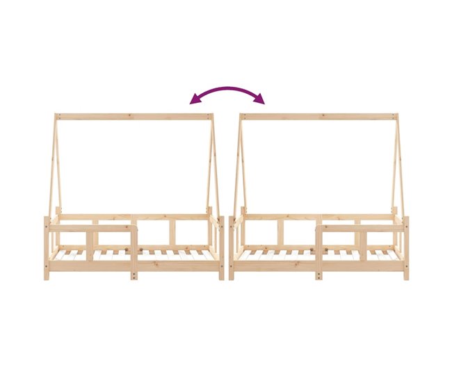 Estructura De Cama Infantil 145x76 Blanco