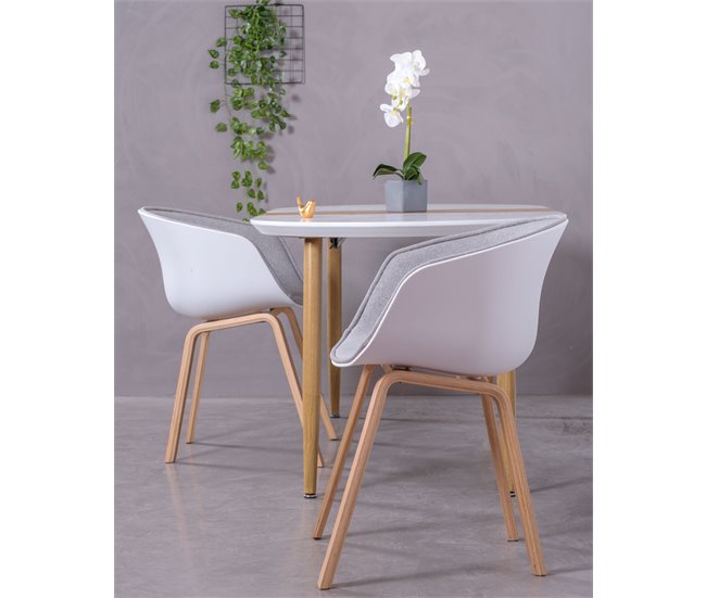 Silla Nórdica Tapizada en Algodón - Daxer Gris