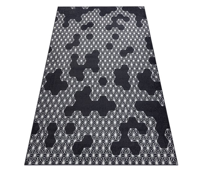 Alfombra HEOS 78547 HEXÁGONO ROMPECABEZAS 160x220 Antracita