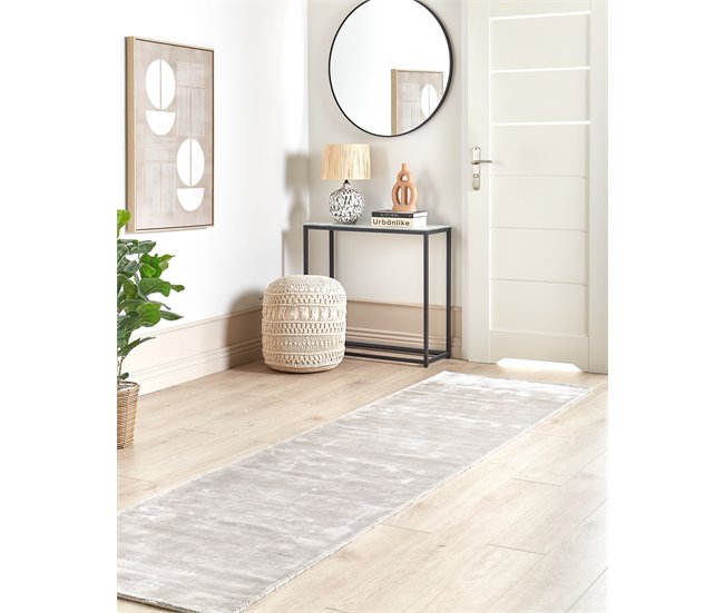 Beliani De pelo corto GESI II 80x300 Gris Claro