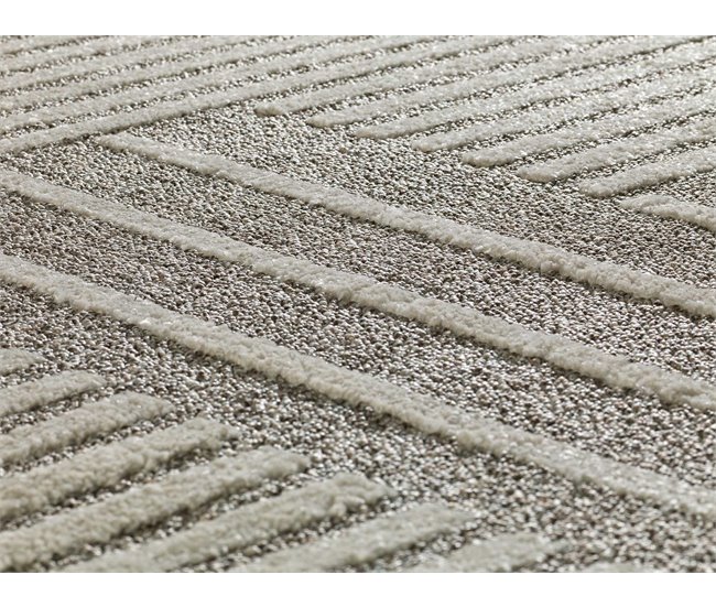 Alfombra geométrica con relieve PAULA - ATTICGO 160x230 Beige