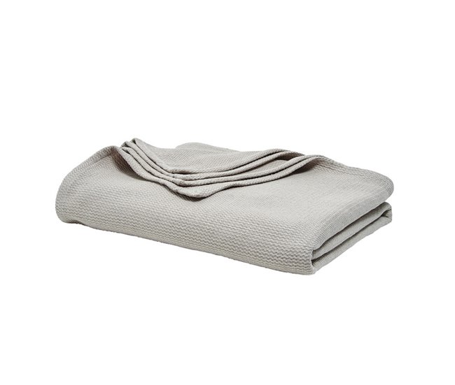 Foulard multiusos de algodón confeccionado con tejido nido de abeja Beige