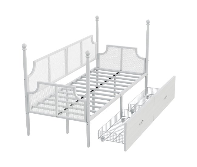 Camas individuales 97x210 Blanco