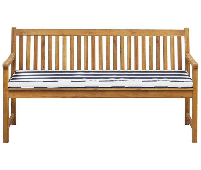 Beliani Banco Madera de acacia con certificado FSC® VIVARA 160x61 Azul Marino