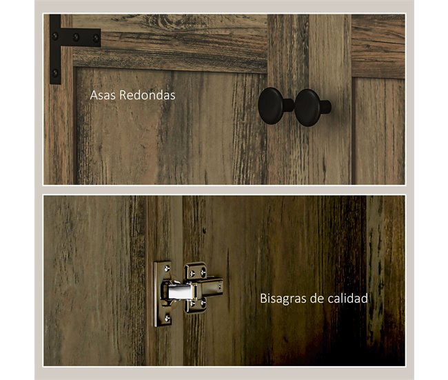 Alacena de Cocina Melamina de Madera, MDF HOMCOM, hogar - cocina Gris