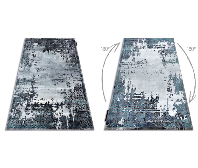 Alfombra DE LUXE moderna 2078 Ornamento vintage - Structural 160x220 Gris