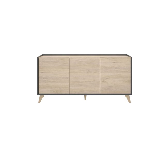 Aparador de  puertas Ness 155 Grafito