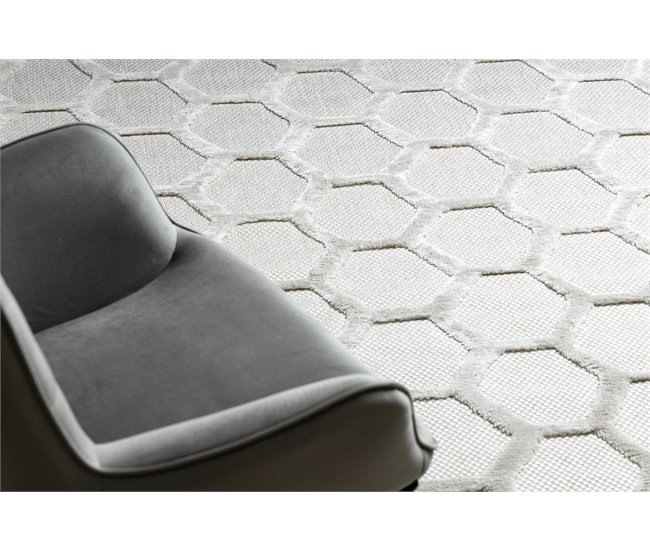 Alfombra SANTO sisal 58391 panal 160x220 Crema
