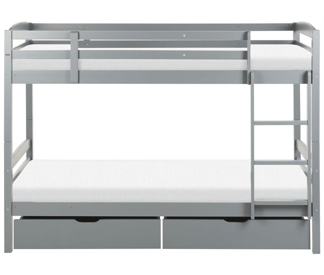 Beliani Litera con cajones Madera de pino REGAT 97x208 Gris