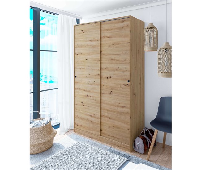 Armario Enzo 2 puertas correderas Madera Clara
