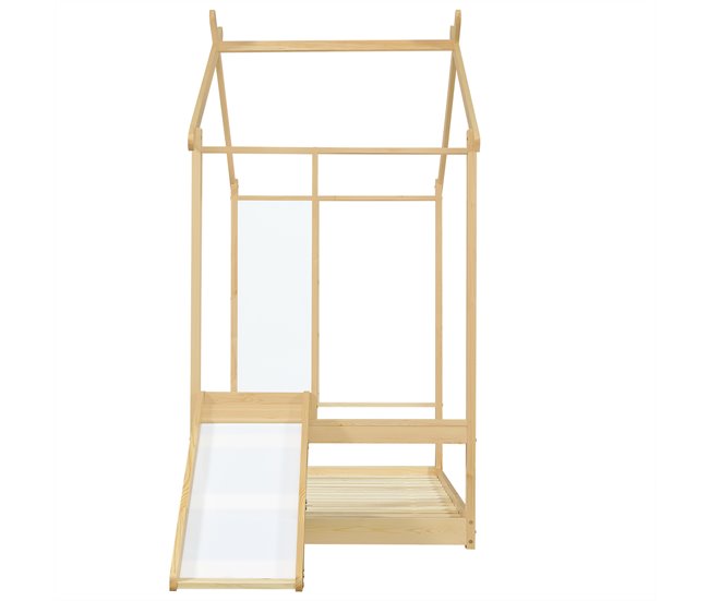 Cama cabaña de madera de pino Natural